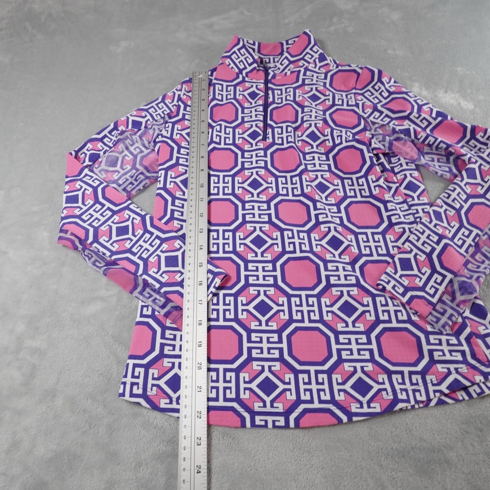 Ibkul 1/4 Zip Pullover Shirt Womens XS Geometric Outdoor Golf UPF50 Vented - Picture 4 of 12